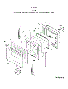 Door parts for Kenmore Gas Range 790.74333315 (79074333315, 790 74333315) from AppliancePartsPros.com