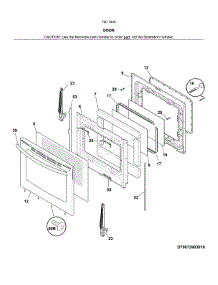Door parts for Kenmore Gas Range 790.74455810 (79074455810, 790 74455810) from AppliancePartsPros.com