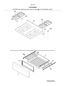 Top / Drawer parts for Kenmore Gas Range 790.74512910 (79074512910, 790 74512910) from AppliancePartsPros.com