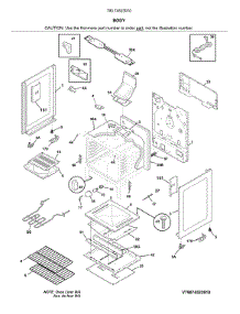 Body parts for Kenmore Gas Range 790.74523910 (79074523910, 790 74523910) from AppliancePartsPros.com