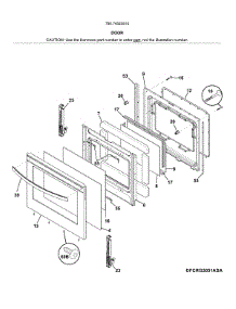 Door parts for Kenmore Gas Range 790.74523910 (79074523910, 790 74523910) from AppliancePartsPros.com