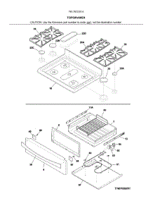 Top / Drawer parts for Kenmore Elite Gas Range 79075233314 from AppliancePartsPros.com