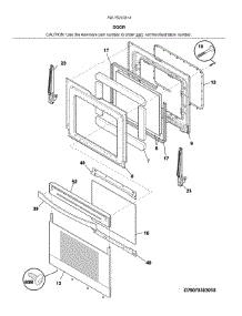 Door parts for Kenmore Elite Gas Range 79075233314 from AppliancePartsPros.com