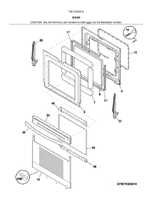 Door parts for Kenmore Elite Range 79075353314 from AppliancePartsPros.com