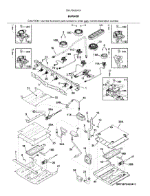 Burner parts for Kenmore Elite Gas Range 79075423414 from AppliancePartsPros.com