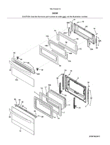 Door parts for Kenmore Elite Gas Range 79075423414 from AppliancePartsPros.com