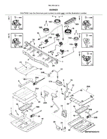 Burner parts for Kenmore Gas Range 790.78143414 (79078143414, 790 78143414) from AppliancePartsPros.com