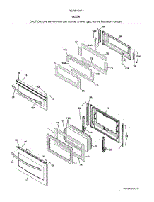 Door parts for Kenmore Gas Range 790.78143414 (79078143414, 790 78143414) from AppliancePartsPros.com
