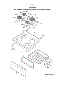 Top / Drawer parts for Kenmore Electric Range 790.90312011 (79090312011, 790 90312011) from AppliancePartsPros.com