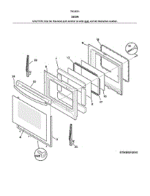 Door parts for Kenmore Electric Range 790.90312011 (79090312011, 790 90312011) from AppliancePartsPros.com