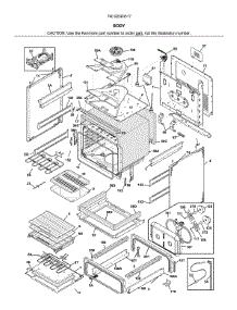 Body parts for Kenmore Pro Electric Range 79092583517 from AppliancePartsPros.com