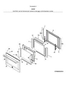 Door parts for Kenmore Pro Electric Range 79092583517 from AppliancePartsPros.com