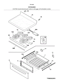 Top / Drawer parts for Kenmore Electric Range 790.92632810 (79092632810, 790 92632810) from AppliancePartsPros.com