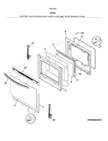 Door parts for Kenmore Electric Range 790.92632810 (79092632810, 790 92632810) from AppliancePartsPros.com