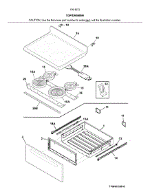 Top / Drawer parts for Kenmore Electric Range 790.92722910 (79092722910, 790 92722910) from AppliancePartsPros.com