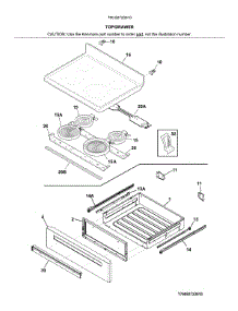 Top / Drawer parts for Kenmore Electric Range 790.92723910 (79092723910, 790 92723910) from AppliancePartsPros.com