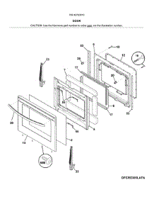 Door parts for Kenmore Electric Range 790.92723910 (79092723910, 790 92723910) from AppliancePartsPros.com