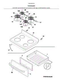 Top / Drawer parts for Kenmore Electric Range 790.93003315 (79093003315, 790 93003315) from AppliancePartsPros.com