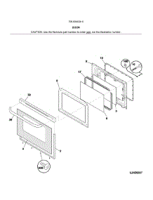 Door parts for Kenmore Electric Range 790.93003315 (79093003315, 790 93003315) from AppliancePartsPros.com