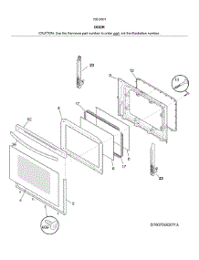 Door parts for Kenmore Electric Range 790.93012316 (79093012316, 790 93012316) from AppliancePartsPros.com
