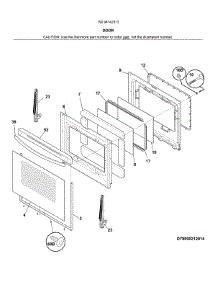 Door parts for Kenmore Electric Range 790.94142313 (79094142313, 790 94142313) from AppliancePartsPros.com