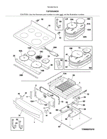 Top / Drawer parts for Kenmore Elite Electric Range 79095073316 from AppliancePartsPros.com