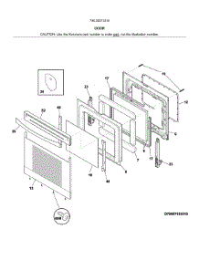 Door parts for Kenmore Elite Electric Range 79095073316 from AppliancePartsPros.com