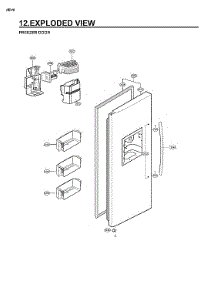 Freezer Door parts for Kenmore Elite Side-By-Side Refrigerator 79551822412 from AppliancePartsPros.com