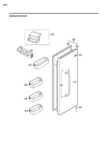 Refrigerator Door parts for Kenmore Elite Side-By-Side Refrigerator 79551822412 from AppliancePartsPros.com