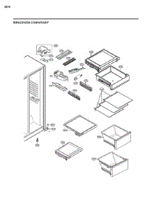 Refrigerator Compartment parts for Kenmore Elite Side-By-Side Refrigerator 79551822412 from AppliancePartsPros.com