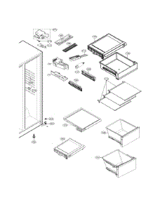Refrigerator Compartment parts for Kenmore Elite Side-By-Side Refrigerator 79551823412 from AppliancePartsPros.com