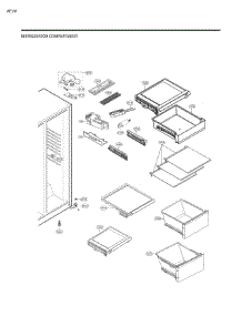 Refrigerator Compartment parts for Kenmore Elite Side-By-Side Refrigerator 79551829412 from AppliancePartsPros.com