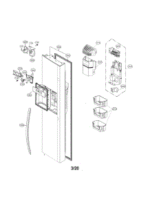 Freezer Door parts for Kenmore Side-By-Side Refrigerator 795.51833414 (79551833414, 795 51833414) from AppliancePartsPros.com