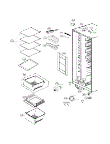 Refrigerator Compartment parts for Kenmore Side-By-Side Refrigerator 795.51833414 (79551833414, 795 51833414) from AppliancePartsPros.com
