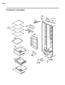 Refrigerator Compartment parts for Kenmore Elite Side-By-Side Refrigerator 79551867613 from AppliancePartsPros.com