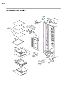 Refrigerator Compartment parts for Kenmore Elite Side-By-Side Refrigerator 79551869612 from AppliancePartsPros.com