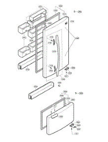 Door Parts parts for Kenmore Bottom-Mount Refrigerator 795.65202402 (79565202402, 795 65202402) from AppliancePartsPros.com
