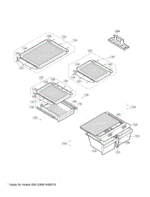 Refrigerator Parts parts for Kenmore Bottom-Mount Refrigerator 795.65204402 (79565204402, 795 65204402) from AppliancePartsPros.com