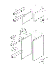 Door Parts parts for Kenmore Top-Mount Refrigerator 795.69979903 (79569979903, 795 69979903) from AppliancePartsPros.com