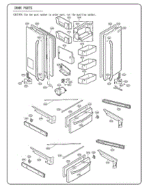 Door Parts parts for Kenmore Elite Bottom-Mount Refrigerator 79571079014 from AppliancePartsPros.com