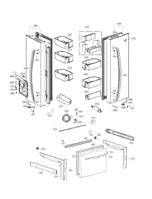 Door Parts parts for Kenmore Elite Bottom-Mount Refrigerator 79571322413 from AppliancePartsPros.com