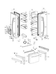 Door Parts parts for Kenmore Elite Bottom-Mount Refrigerator 79571329413 from AppliancePartsPros.com