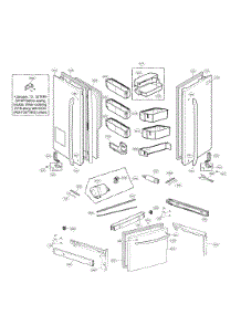 Door Parts parts for Kenmore Elite Bottom-Mount Refrigerator 79572043315 from AppliancePartsPros.com