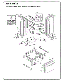 Door Parts parts for Kenmore Elite Bottom-Mount Refrigerator 79572053313 from AppliancePartsPros.com