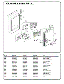 Ice Maker / Ice Bin Parts parts for Kenmore Elite Bottom-Mount Refrigerator 79572053318 from AppliancePartsPros.com