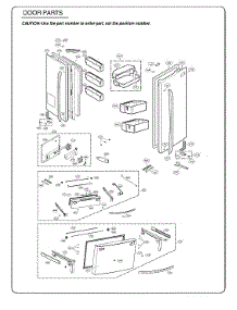 Door Parts parts for Kenmore Elite Bottom-Mount Refrigerator 79572482412 from AppliancePartsPros.com