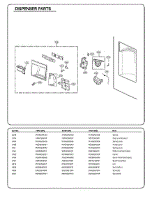 Dispenser Parts parts for Kenmore Elite Bottom-Mount Refrigerator 79573165611 from AppliancePartsPros.com
