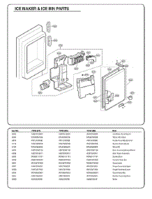 Ice Maker / Ice Bin Parts parts for Kenmore Elite Bottom-Mount Refrigerator 79573165611 from AppliancePartsPros.com