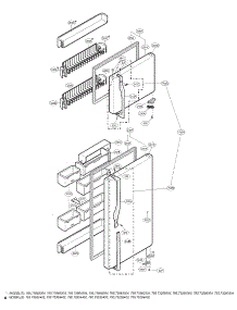 Door Parts parts for Kenmore Top-Mount Refrigerator 795.73269302 (79573269302, 795 73269302) from AppliancePartsPros.com