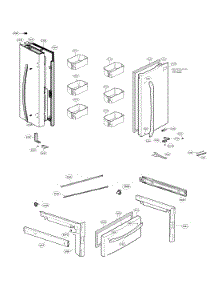 Door Parts parts for Kenmore Elite Bottom-Mount Refrigerator 79574102811 from AppliancePartsPros.com